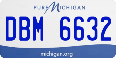 MI license plate DBM6632