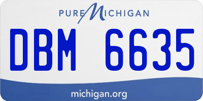 MI license plate DBM6635