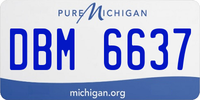 MI license plate DBM6637