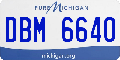 MI license plate DBM6640