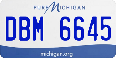 MI license plate DBM6645