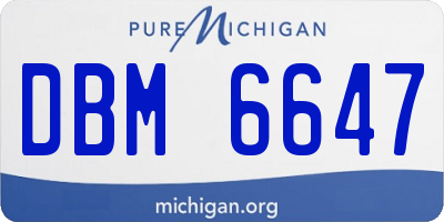 MI license plate DBM6647