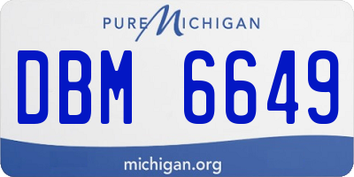 MI license plate DBM6649