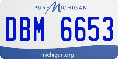MI license plate DBM6653
