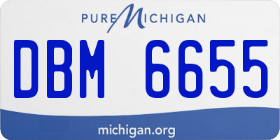 MI license plate DBM6655