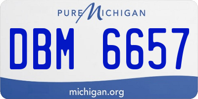 MI license plate DBM6657