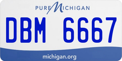 MI license plate DBM6667