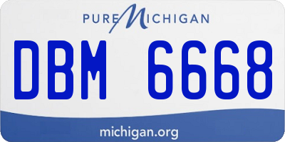 MI license plate DBM6668
