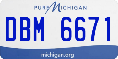 MI license plate DBM6671
