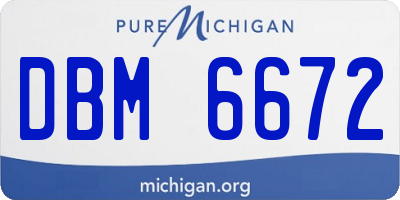 MI license plate DBM6672