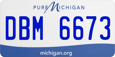MI license plate DBM6673