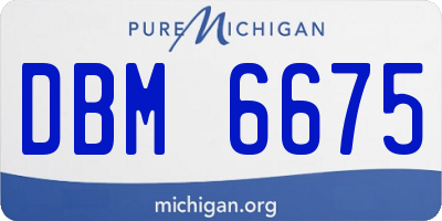 MI license plate DBM6675