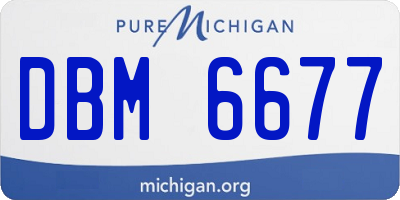 MI license plate DBM6677