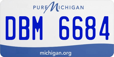 MI license plate DBM6684