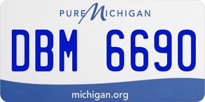 MI license plate DBM6690