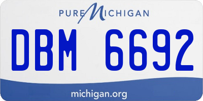 MI license plate DBM6692