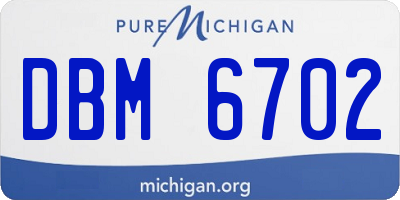 MI license plate DBM6702