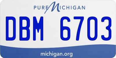 MI license plate DBM6703