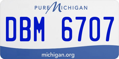 MI license plate DBM6707