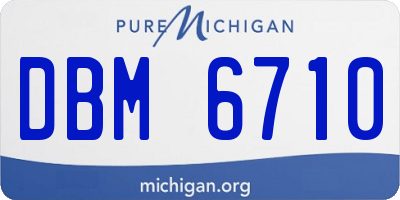 MI license plate DBM6710