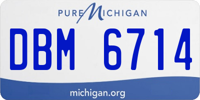 MI license plate DBM6714