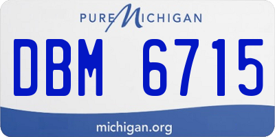 MI license plate DBM6715