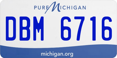 MI license plate DBM6716