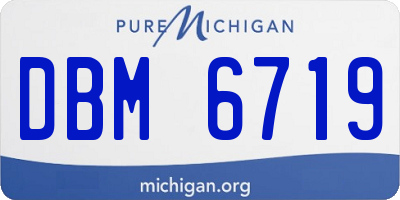 MI license plate DBM6719