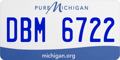 MI license plate DBM6722
