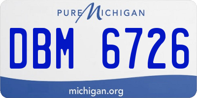 MI license plate DBM6726