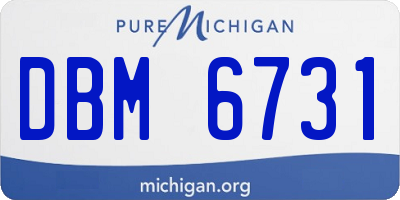 MI license plate DBM6731