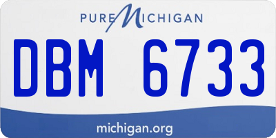 MI license plate DBM6733