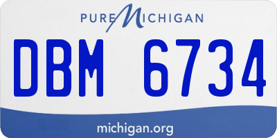 MI license plate DBM6734
