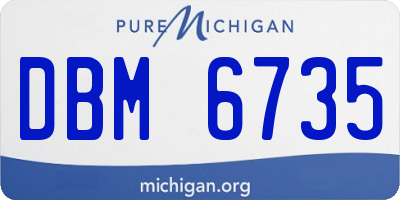 MI license plate DBM6735