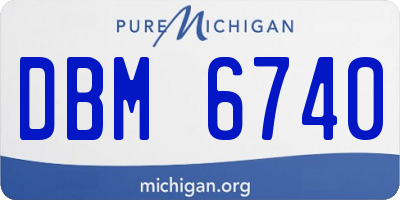 MI license plate DBM6740