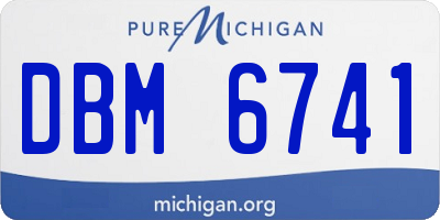 MI license plate DBM6741
