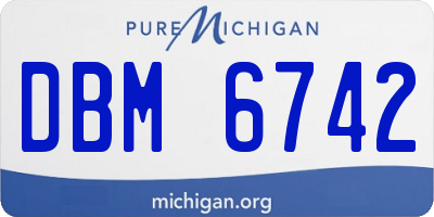 MI license plate DBM6742