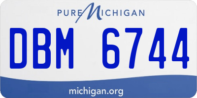 MI license plate DBM6744