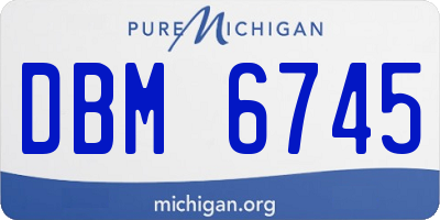 MI license plate DBM6745