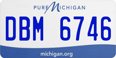 MI license plate DBM6746