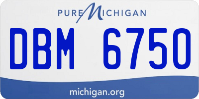 MI license plate DBM6750
