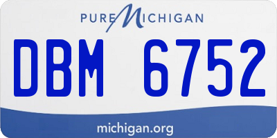 MI license plate DBM6752