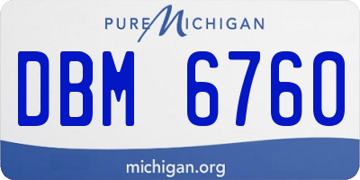 MI license plate DBM6760