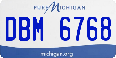 MI license plate DBM6768