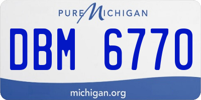 MI license plate DBM6770