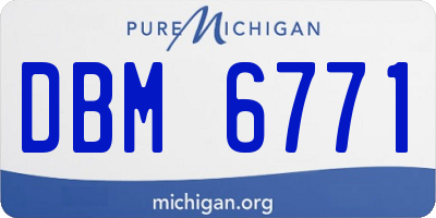 MI license plate DBM6771