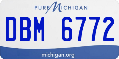 MI license plate DBM6772