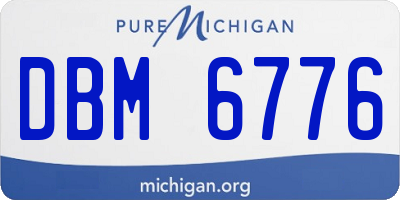 MI license plate DBM6776