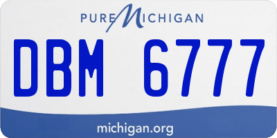 MI license plate DBM6777