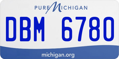 MI license plate DBM6780